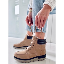 BM Germano Camelin eristetyt saappaat beige 1