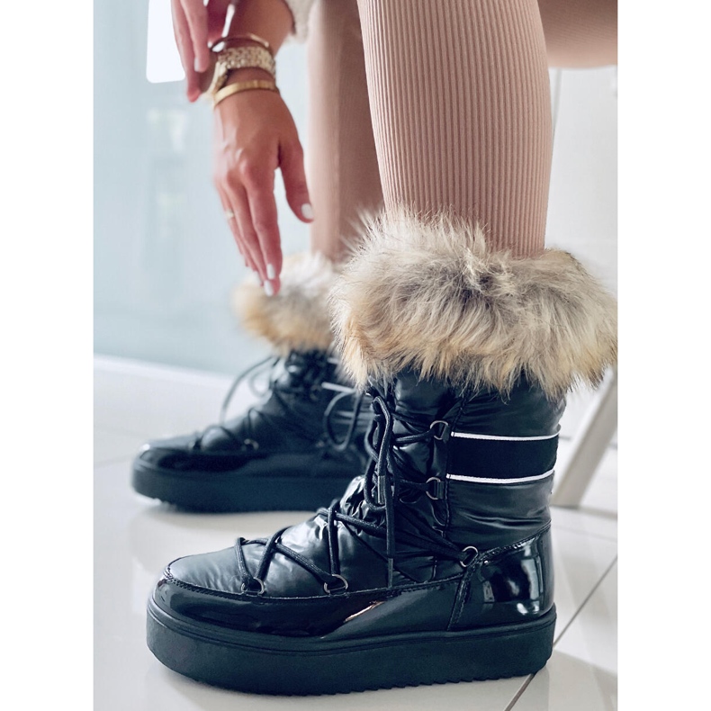 BM Amerie Black naisten lumisaappaat musta 2