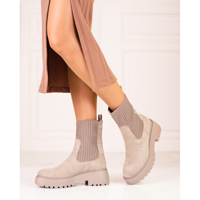 Naisten työntekijät joustavalla varrella Shelovet beige 1