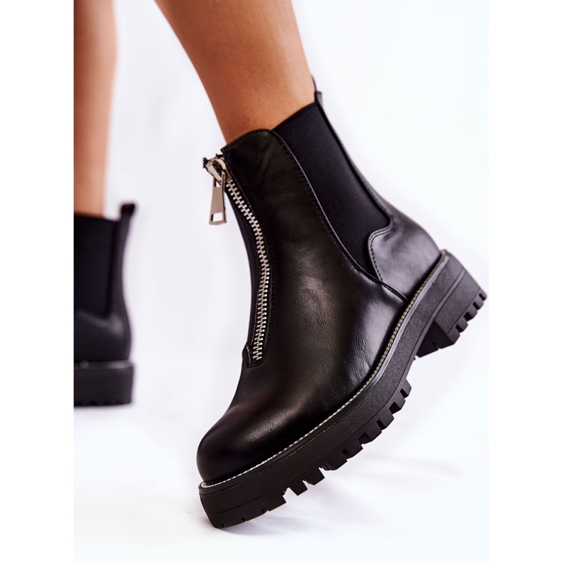 PG1 Muodikkaat lämpimät saappaat Mustat Madeleine Jodhpur -saappaat 2