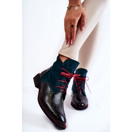 PA2 Nahkaiset vihreät ja mustat Cheyenne-saappaat 1