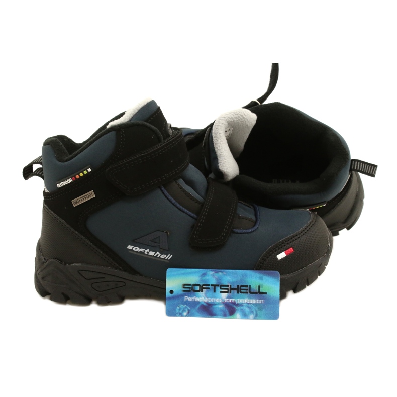 American Club Softshell -saappaat WT69 Navy -kalvolla musta tummansininen 4
