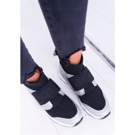 Naisten urheilukengät Lu Boo Sukkahopealla Glitter Phantom HT9022 musta 3