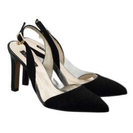 Lizard Naisten nahka sandaalit Szpilka 04765 mustalla 1