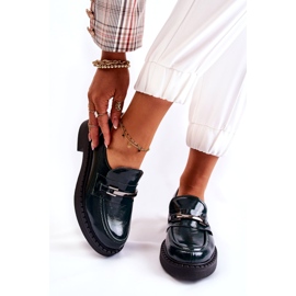 Lemar Naisten nahkakengät, jotka on lakattu hopeakoristeella vihreä 3