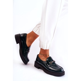 Lemar Naisten nahkakengät, jotka on lakattu hopeakoristeella vihreä 2