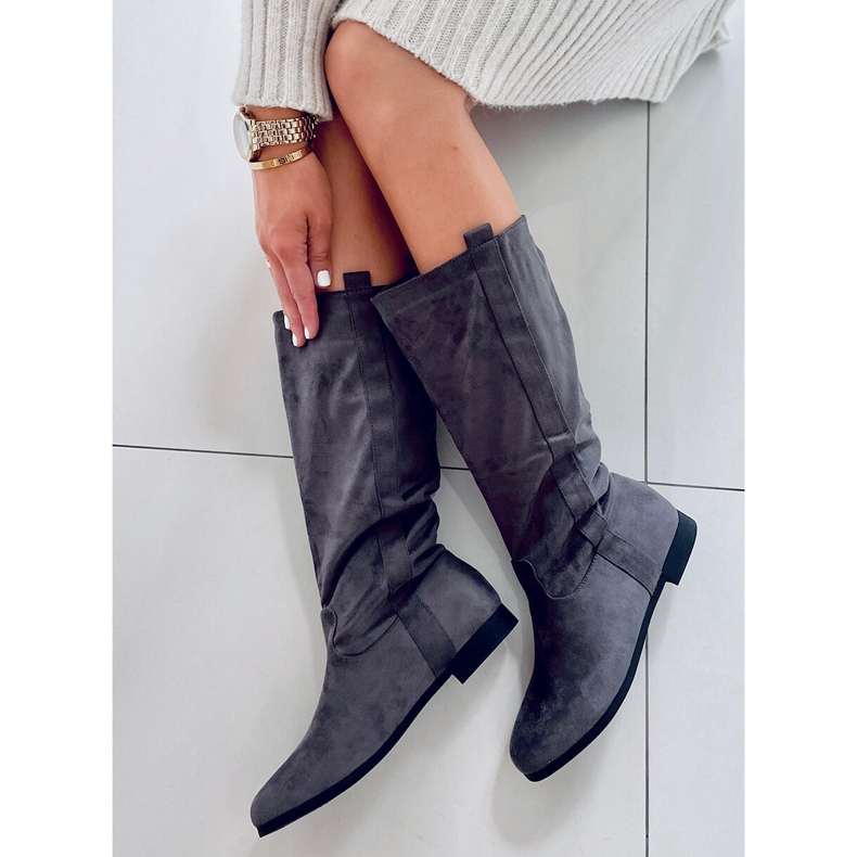 PA1 Flatty Grey litteät saappaat harmaa 1