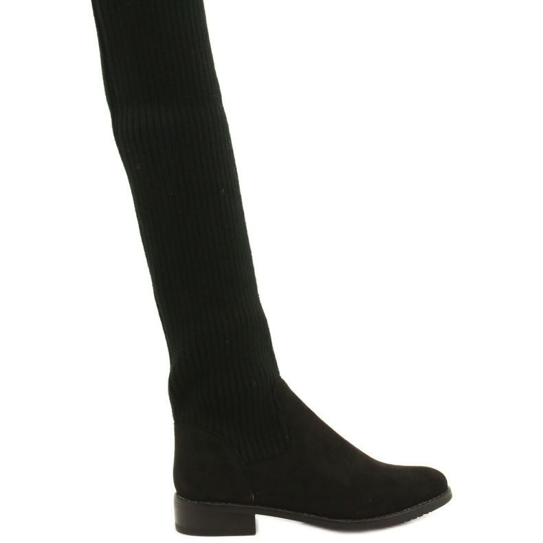 M.Daszyński Naisten reunuskengät SA62-58 mustat saappaat 1