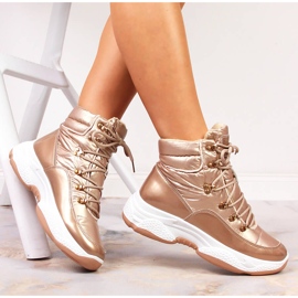 Naisten korkeaeristeiset kultaiset Vinceza-urheilukengät kultainen 1