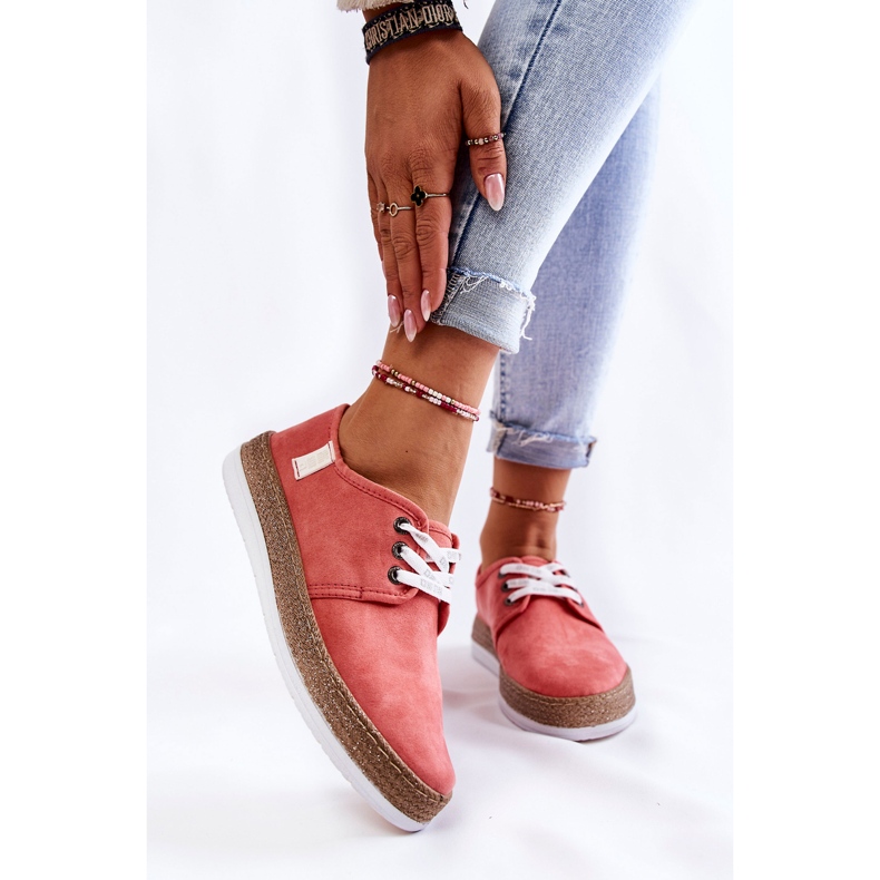 Naisten matalat lenkkarit Memory Foam System Big Star KK276006 Coral punainen 1