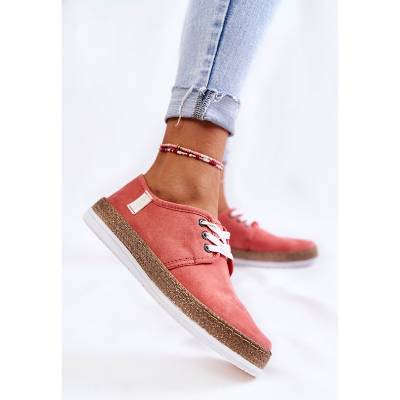 Naisten matalat lenkkarit Memory Foam System Big Star KK276006 Coral punainen 2