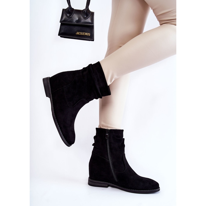 S.Barski Muodikkaat mokkanahkasaappaat piilossa, musta finney 2