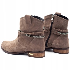 Olivier Naisten eristetyt saappaat ketjulla Luna beige ruskea 3