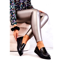 La.Fi Black Patent Wedge Moccasins musta 4