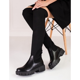 Naisten muskettisoturit joustavalla päällisellä Shelovet musta 1