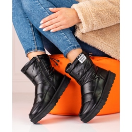 W. Potocki Naisten Potocki-lumisaappaat, joissa matala päällinen musta 1