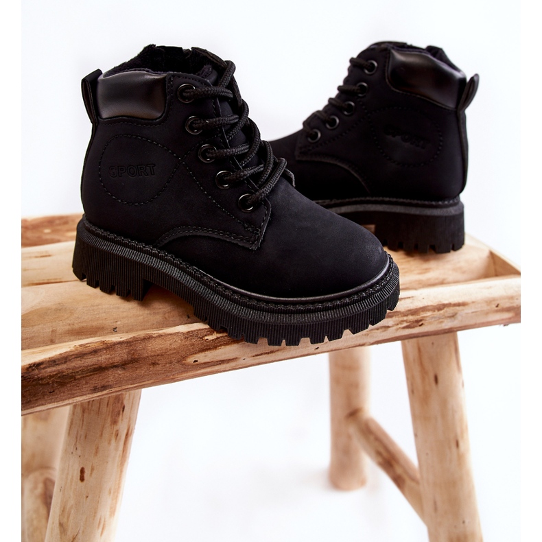 Lasten lämpimät saappaat Black Cheddy musta 2