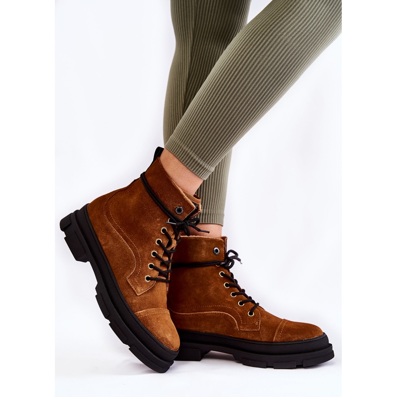 Ruskeat mokkanahkaiset lämpimät saappaat Big Star KK274524 2