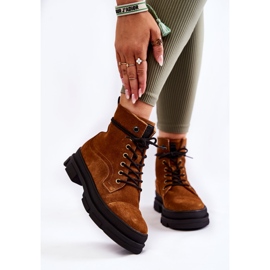 Ruskeat mokkanahkaiset lämpimät saappaat Big Star KK274524 1