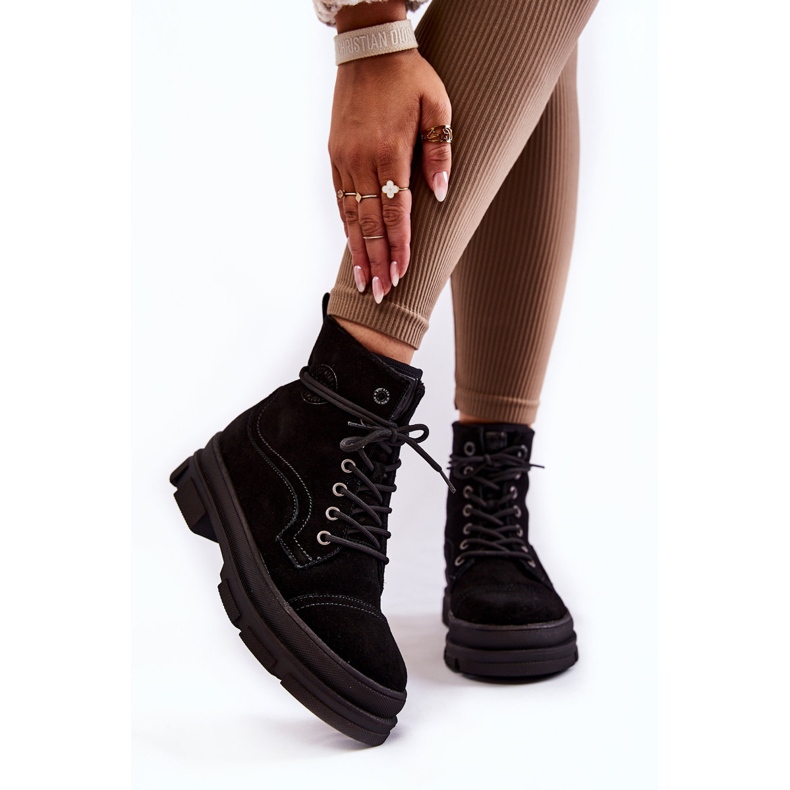 Mokkanahkaiset lämpimät saappaat Big Star KK274525 musta 1