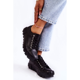 Muodikkaat nahkalenkkarit Big Star KK274143 musta 2