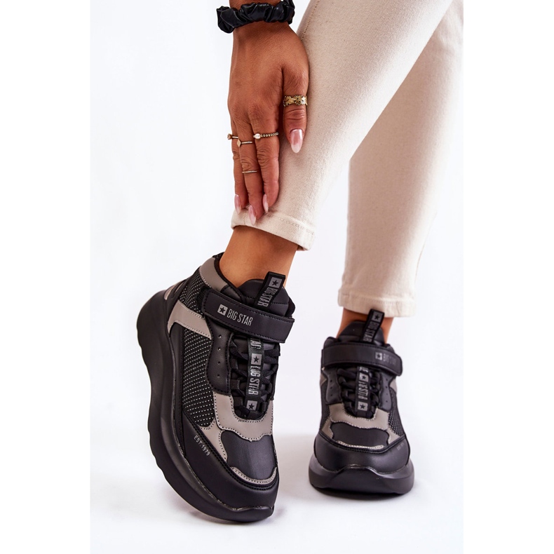 Naisten urheilukengät Memory Foam System Big Star KK274403 Musta 1