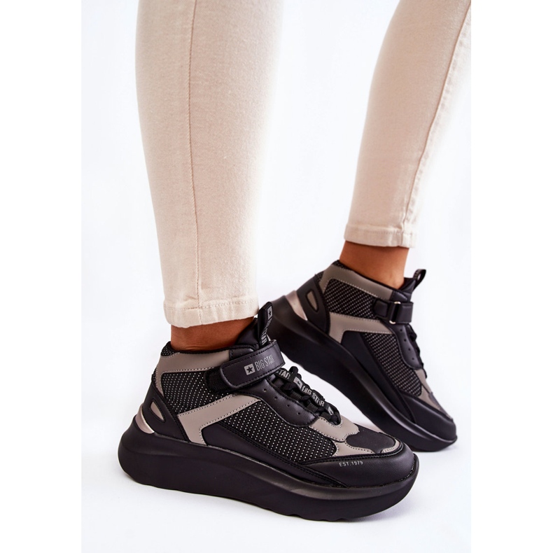 Naisten urheilukengät Memory Foam System Big Star KK274403 Musta 2