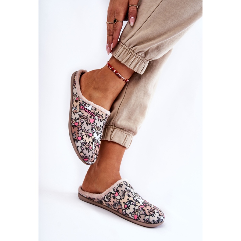 Kotitekoiset tossut kissoille Inblu GF-12-011 beige ruskea monivärinen 2