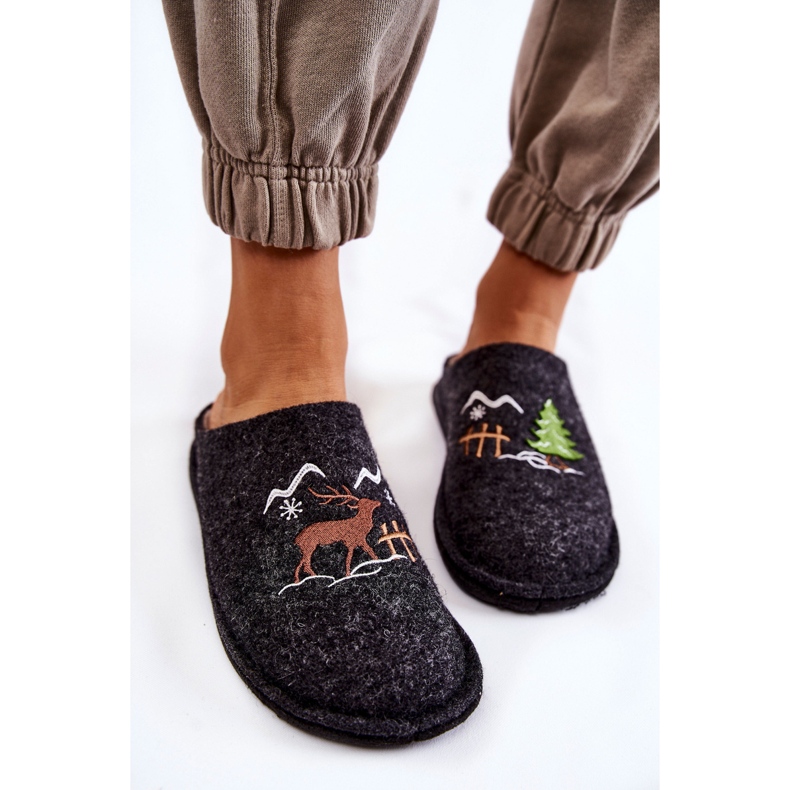 Kotimaan tossut Big Star KK276018 musta ja beige ruskea 2