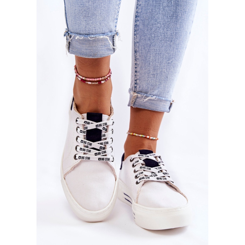 Naisten lenkkarit Memory Foam System Big Star KK276002 valkoinen 2