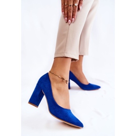 PS1 Klassiset mokkanahkapumput Kendran sinisellä kantapäällä sininen 2