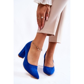 PS1 Klassiset mokkanahkapumput Kendran sinisellä kantapäällä sininen 1