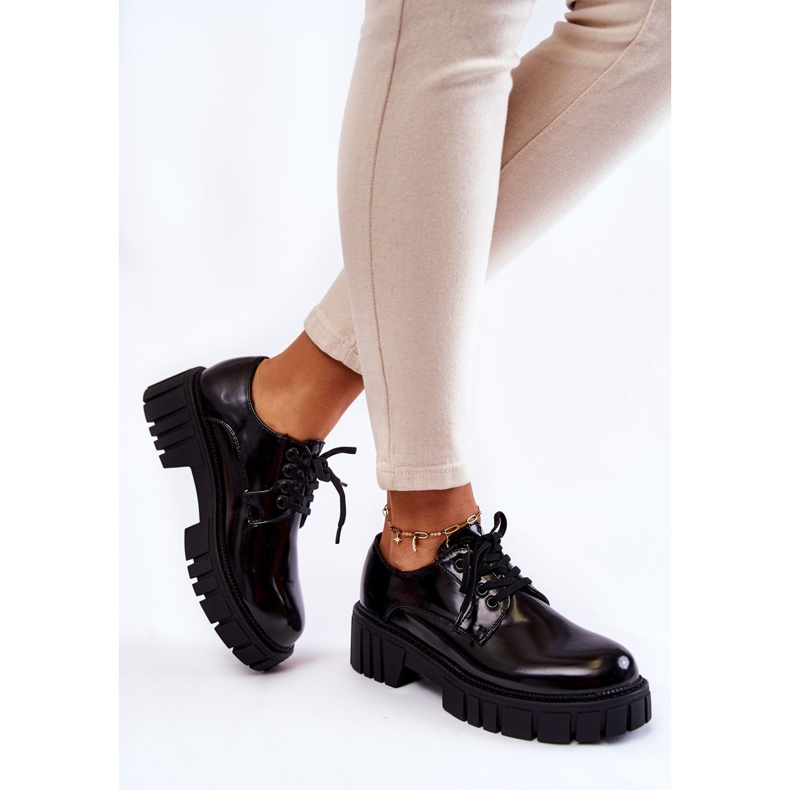 Muodikkaat lakatut kengät La.Fi 210013B-NL Musta 2