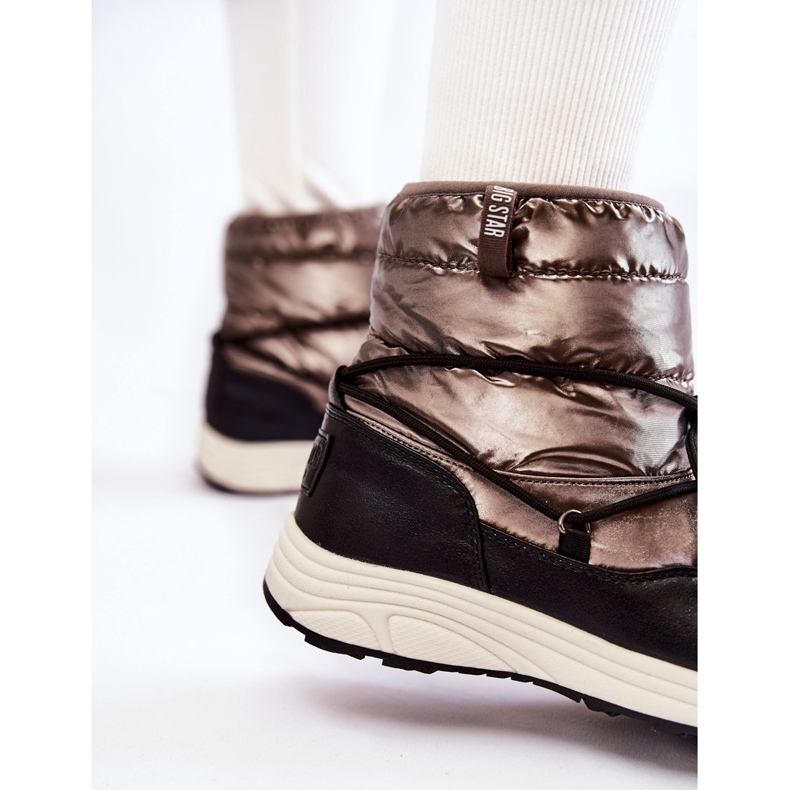 Naisten lumikengät Memory Foam Big Star KK274275 hopea-musta 2