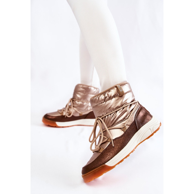 Naisten lumikengät Memory Foam Big Star KK274276 Kullanruskea 2