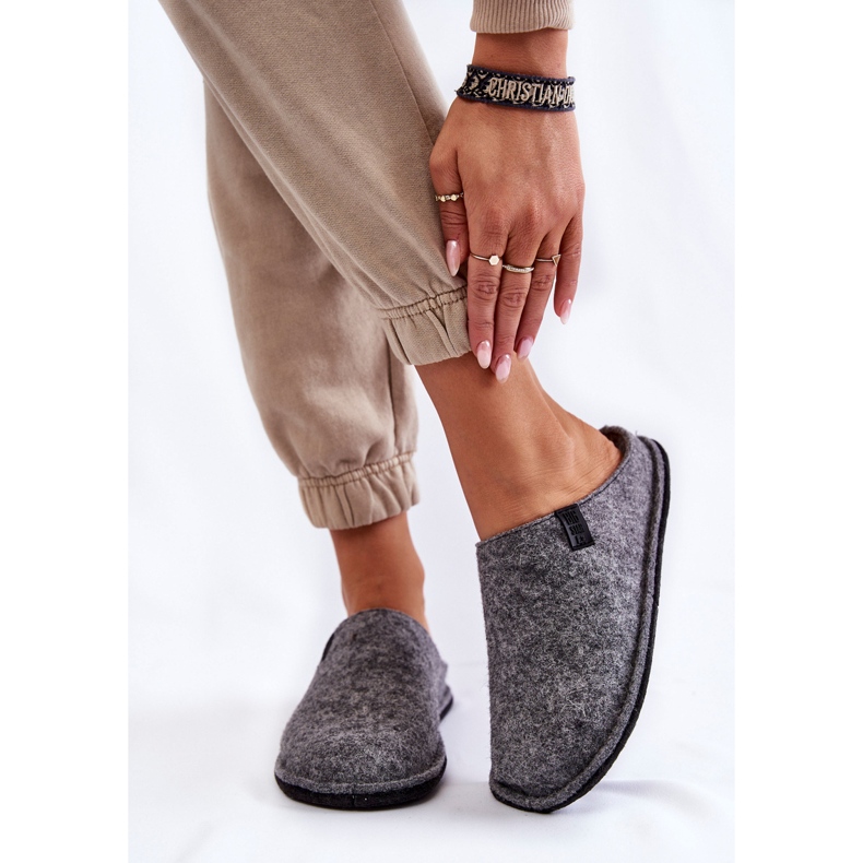 Naisten klassiset huopatossut Big Star KK276014 Harmaa 1