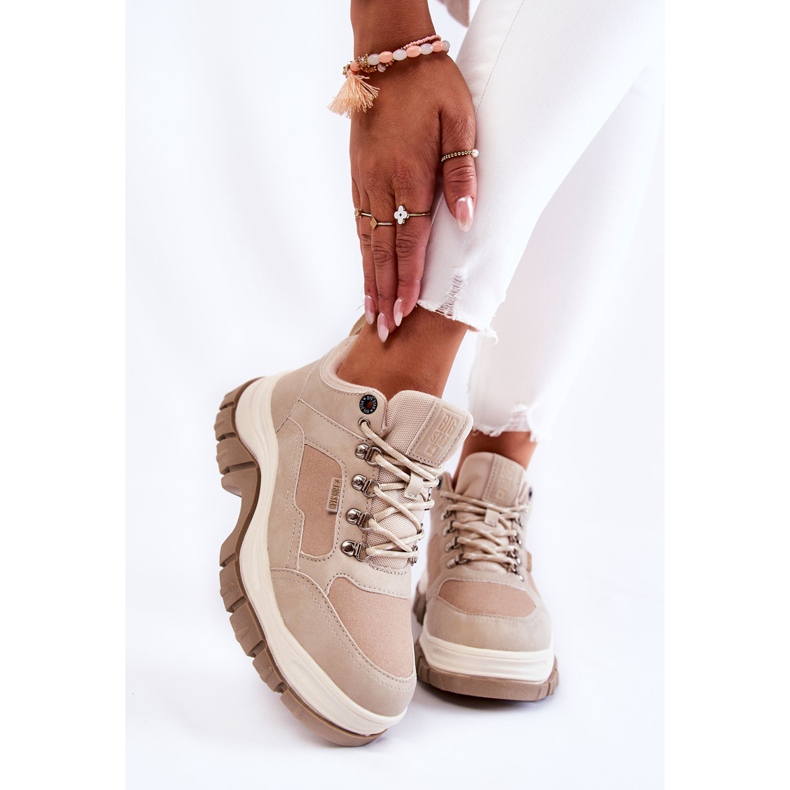 Naisten vaelluskengät Trappers Memory Foam Big Star Beige KK274363 1