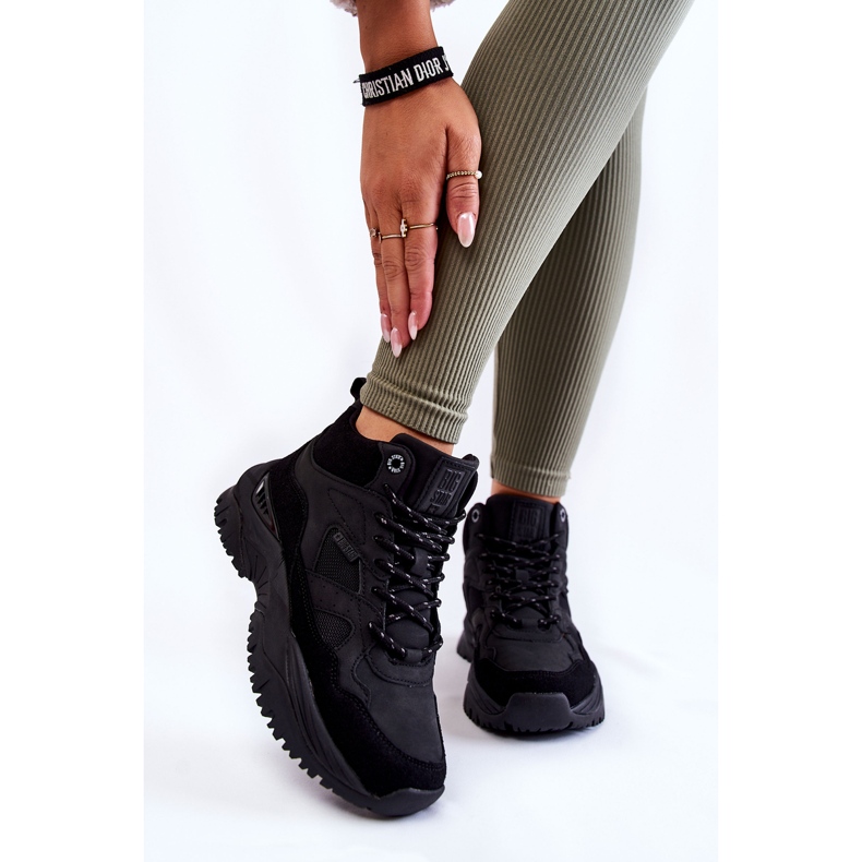 Naisten korkeat urheilukengät Memory Foam System Big Star KK274356 musta 2