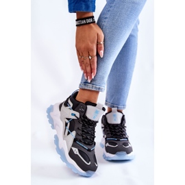 Naisten urheilukengät massiivisella alustalla Big Star KK274386 musta-harmaa 1