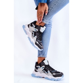 Naisten urheilukengät massiivisella alustalla Big Star KK274386 musta-harmaa 2