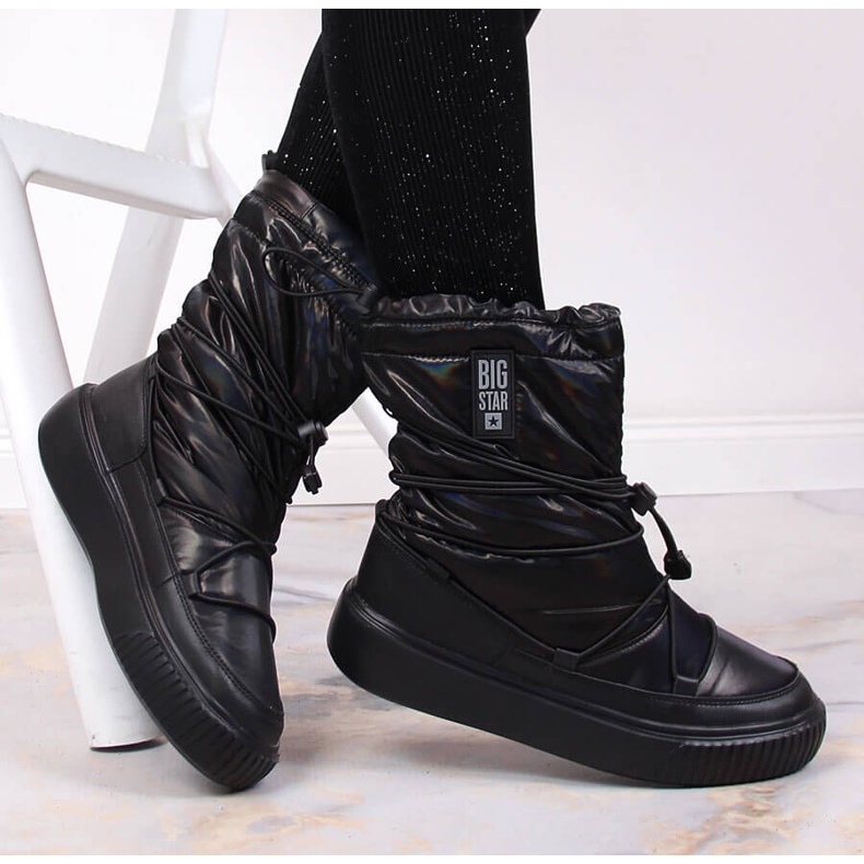 Lumikengät metalliset, päälleslip-on mustat Big Star KK274193 1