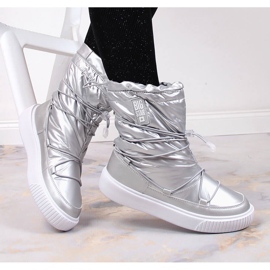 Hopeanväriset metalliset lumisaappaat Big Star KK274195 1