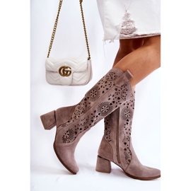 Lewski Shoes Mokkanahkaiset harjakattoiset saappaat Lewski-kengät 3171 Cappucino ruskea 2