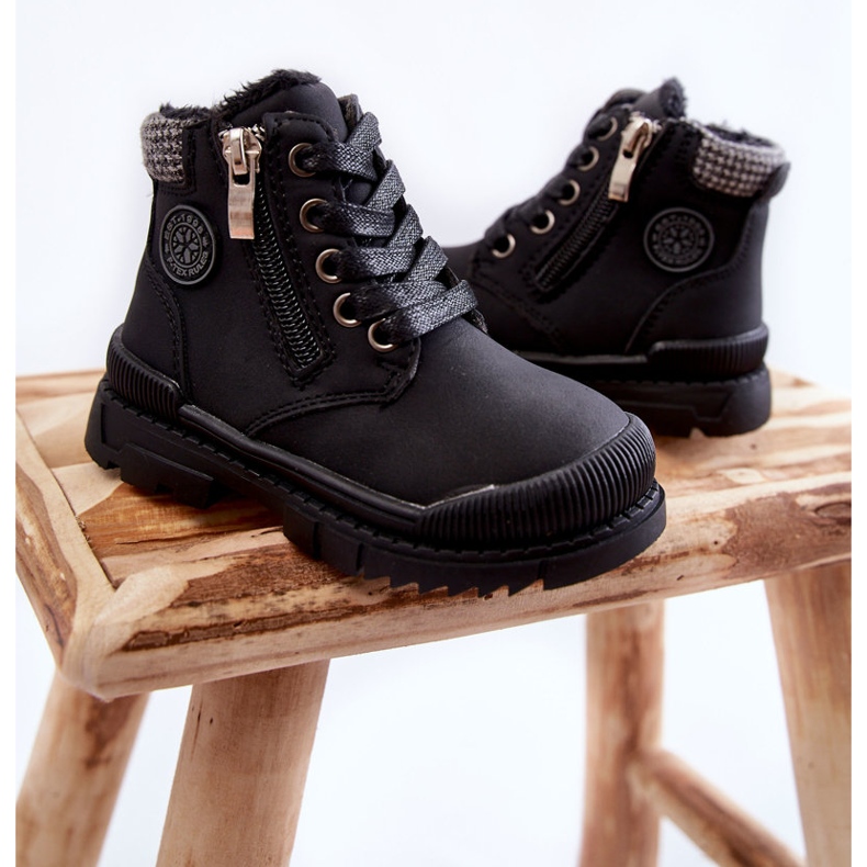 PE1 Lasten turkiseristeiset saappaat Black Hopper Trappers vaaleanpunainen 2