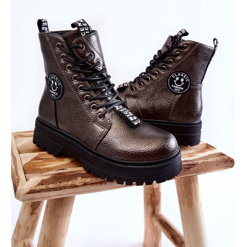 Lasten lämpimät saappaat Trappers Tummanharmaa Conley ruskea 2