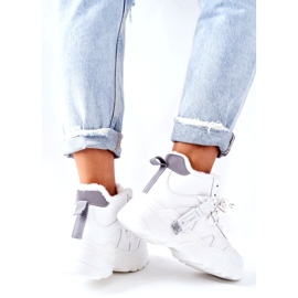 News Naisten valkoiset lämpimät tennarit Snow Kaphia 21BT26-4356 valkoinen 3