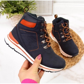 Poikien saappaat, joissa vetoketju laivastonsininen McKeylor 1