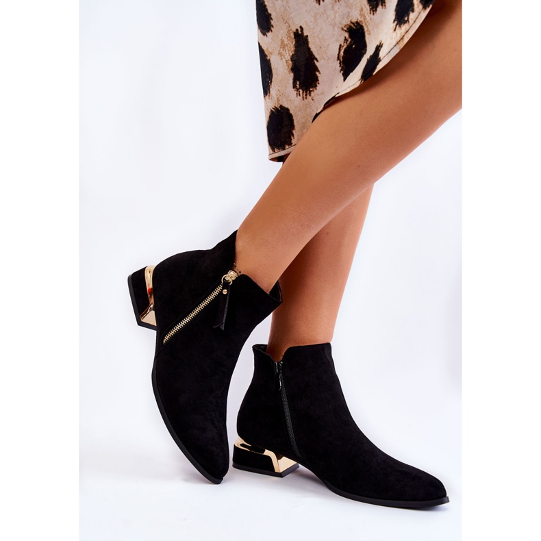 PS1 Naisten mokkanahkaiset lämpimät saappaat, musta Laufey 2