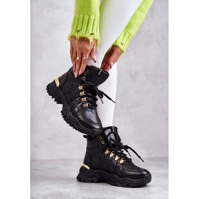 BM Naisten mustat lämpimät saappaat Hareshaw HF218 3