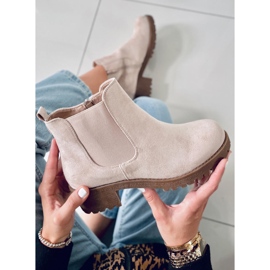 BM Matalakorkoiset Chelsea-saappaat Laine Beige Suede 2